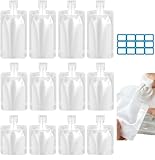 YOMIMI パウチ容器 シャンプー 小分け パウチ 詰め替え 50ml トラベル パウチ 小分けボトルトラベル液体個包装 漏れ防止 使い回し トラベルボトル つめかえそのまま 収納 旅行ボトル 半透明 密封性30ml/50ml/100ml まとめ10個 (30/50/100ml *各4個)