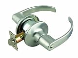 Design House 701987 C-Series 2-Way Latch Entry Door Handle, Adjustable Backset, Satin Chrome Finish 