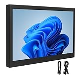 10インチポータブルモニター、デュアルスピーカー付きHD 1024x600外部ディスプレイ、USBヘッドフォンインターフェース、HDマルチメディアサポート、ラップトップ、ゲーム、セキュリティ用