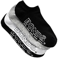 Bonds Women's Cotton Blend Logo Light No Show Sport Socks (4 Pack)
