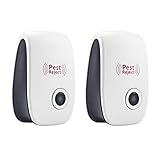 MECCION 超音波式害虫駆除機 ゴキブリ駆除機 ネズミ撃退器 超音波式害虫駆除機 ゴキブリ虫除け３６０度シャットアウト ネズミ/ゴキブリ/蚊/クモなどの害虫、害獣の撃退に有効 (2個セット)