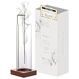 【お香のプロ監修】お香立て 灰がこぼれない 御洒落 ガラス高さUP 長香にも対応（APOTHEKE・GONESH） インセンスホルダー 吊り下げ式 香炉 線香立て おしゃれ プレゼント ENXY (円筒形)