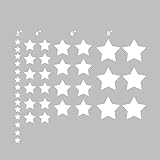 n. Sunforest 40ホワイトStars Confettiビニール壁デカール取り外し可能なDIY飾りステッカー赤ちゃん保育園壁アート壁画