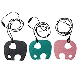 Lovoski 歯おもちゃ　ティースリング　ペンダントネックレス　　シリコン　つかむ練習　形認識　象形　多彩　可愛い　3本入り