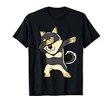 ダブダンス柴犬・黒色 Tシャツ