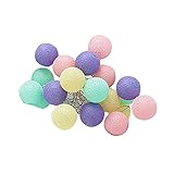 混合色20 LED コットンボール ストリングライト パーティー クリスマス 装飾ランプ