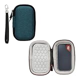 kwmobile SanDisk Portable SSD 250GB / 500GB / 1TB / 2TB対応 ケース - SSD SSDケース 360度保護 耐衝撃 持ち運び - ナイロン EVA 青色