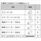 LIXIL TOEX　グリップライン　歩行補助手すり　通気工法対応用部品セット（通気層15ｍｍ用）　【リクシル】 　シャイングレー