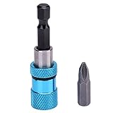 1/4六角シャンク電動ドリルph2クロスビットドライバービットホルダー60ミリメートルステンレス鋼磁気ソケットドライバービットホルダー