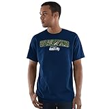 Seattle SeahawksメンズHeritage CamoロゴTシャツ、ネイビー
