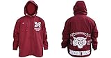 Morehouse – マルーンHooded Rain Jacket withホワイトロゴ