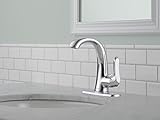 デルタ蛇口15714lf Soline、シングルハンドルセンターセット洗面所蛇口、クロム