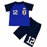 パジャマ 夏物 半袖 JFA サッカー キッズ ベビー ボーイズ サムライブルー pz-tr2634 95cm 12番