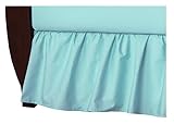 TL Care 100% Cotton Percale Crib Bed Skirt, Aqua