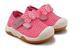 DOBOYG 可愛い ベビー 女の子 サンダル つま先 保護 お花 おしゃれ きれいめ 子供 各サイズ 夏 水泳 海 女児 カラー：ピンク　レッド (内寸12cm, ピンク)