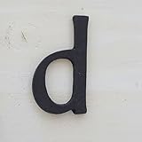 シンプルブラック! 真鍮レター45mm　小文字　アルファベット d