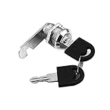 Doutop 引き戸 鍵 引き出し 錠 カムロック ショーケース ロック シリンダー錠 扉 キャビネット戸棚 食器棚 金属 補助錠 キー付き 2個 16mm 20mm 25mm 30mm