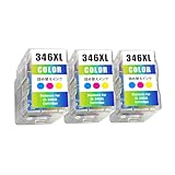 BC-345 BC-346 キヤノン用 詰め替えインク BC-346XL（染料3色カラー）×3 大容量 個包装 対応機種: PIXUS TS3330 TS3130S TS203 TS3130 TR4530 【YUBOYA】