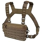 [MsiDtsoy] タクティカルチェストリグ 多機能ベスト サバゲー ミリタリーベスト EDCポーチ 装着 アウトドア ハンティング サイクリング 対応 (ブラウン)