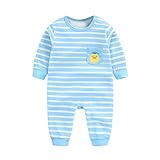 ベビー カバーオール 長袖 可愛い プリント 男女兼用 ロンパース 子供服 カジュアル 男の子 女の子 プレゼント 出産祝い (2 ストライプ, 80)