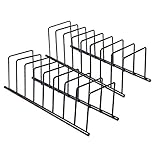 キッチンディッシュラックベーキングトレイリッドラック、乾燥用トレイホルダー、食器収納ラック、2パック、ポットリッドに適して、トレイ仕上げ、11×34×11.5cm