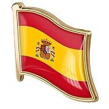 ピンバッジ スペイン 国旗 おもしろい 徽章 合金製 バッチ バッジ メンズ レディース 19*18mm