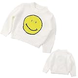 Vmasterstroke ベビー服 セーター 長袖 ニット プルオーバー 赤ちゃん 幼児 女の子 子供服 女児 トップス 丸首 春秋 秋冬 スマイル 七五三 普段着 通園 通学 可愛い カジュアル