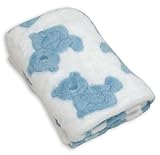 Stephan Baby Pot-Bellied Bear Ultra Soft Plush Fleece Blanket, Blue by Stephan Baby [並行輸入品]