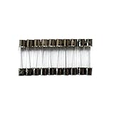 Perfk 10個 クイック ガラス管 ヒューズ 10A/15A/20A（全3種） 6mm×30mm 過負荷保護 - 10A