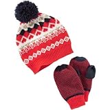 OSHKOSH(オシュコシュ) ハット&ミトンセット レッド 小物 4～6歳【並行輸入】