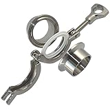 HFS (R) 2 pcs ss304衛生パイプ溶接フェルール+ Tri Clamp + PTFEガスケットセット 1.5in EXA-WELD-1.5IN 1