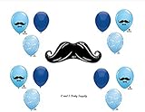 LITTLE MAN MUSTACHE BABY SHOWER Balloons Decorations Supplies....13 pieces! by Anagram [並行輸入品]