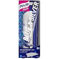 クイックルワイパー フロア用掃除道具 ブルー&シルバーカラー 本体+ウェットシートセット
