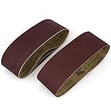 uxcell サンドペーパー 研磨サンドベルト 5個入り ダークブラウン 砥粒 500グリット 533mmx75mm