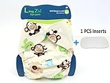 LINGZHI 防水 通気性の綿おむつカバー サイズ調整可 1枚入 (カラー:猿）