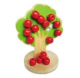 Greencherry　子供用　カラフルな木製の磁気木リンゴの木のおもちゃ　子供の操作力を高める　知能を開発する