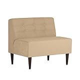 arne ソファ 一人掛け アームレス 日本製 完成品 Lunch 3×4 モダン ダークブラウン脚 ベージュ