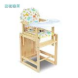 【DEARGENA】木製ハイチェア 赤ちゃん用 多機能 ハイチェア ベビーチェア 子供 お食事椅子 横転を防ぎ 昇降OK 取外しOK