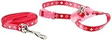 ねこモテ カラット柄猫胴輪ミニN ピンク [猫用ハーネス・リード]