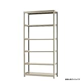 軽中量棚150kg 単体 幅120×奥行60×高さ240cm 6段 アイボリー 150kg/段
