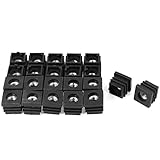 uxcell スクエアチューブ挿入　ブランキングエンドインサート　24個　20mm x 20mm角筒キャップ7mm