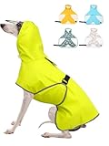 GIIPET-犬用レインコート 2WAYペット用レインコート 犬 猫 完全防水 速乾 犬ドッグカッパ ポンチョ 梅雨対策 透明帽子付き 着脱簡単 防水 防雪 防風 通気 軽量 マジックテープ サイズ調節可能 小型犬 中型犬 大型犬 (イエロー （反射機能）, 2XL（7.5-10KG）)
