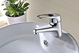 Purelux® Victoria Contemporary Design Single Handle Bathroom Sink Faucet with Deck Plate, cUPC NSF A