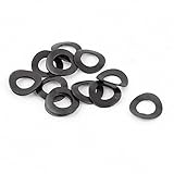 uxcell ブラック　メタル　波　しわばね　座金　3mm x 6mm x 0.25mm　10個