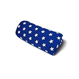 Muslinsは紺/白の星の印刷ブランケット (Faye and Lou) (x 2) - Faye and Lou Muslins Blanket Navy Blue/White Star prin
