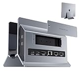 PULWTOP 11 in 1 USB C ドッキングステーション Macbook Pro/Air用 縦置き Type-C スタンドとドック 一体型 拡張ドッキング 1*HDMI 4K@60Hz +1*SSDスロット付 (含まれない) + 2*USB-A 3.0+ 2*USB-C 3.2 10Gbps + SD/TFスロット+ RJ45 + PD 100W入力 Mac/Win対応 (ブラック)