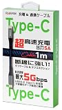 USB Type-Cケーブル 充電 通信ケーブル Type-C to C USB 3.2 GEN1採用 最大100W 20V 5A 断線に強いタフケーブル＆タフコネクション eMarker内蔵 グレーマリンブルー RUC-CC1510GMB アールアイジャパン RIJAPAN (1.0m)