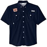 NCAA Auburn TigersメンズCollegiateバハマ半袖シャツ、Collegiate Navy , Large
