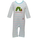 2016年 春物 はらぺこあおむし スムス さがら刺繍 ボーダー 長袖カバーオール ロンパース THE WORLD OF ERIC CARLE ブルー-パープル◇90cm