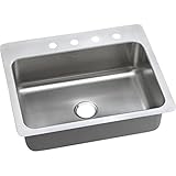 Elkay DSESR127223 20 Gauge SS 27x22x8.0625 One Bowl Dual Mount Kitchen Sink by Elkay
